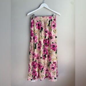 Abercrombie & Fitch Pink Floral Maxi Skirt